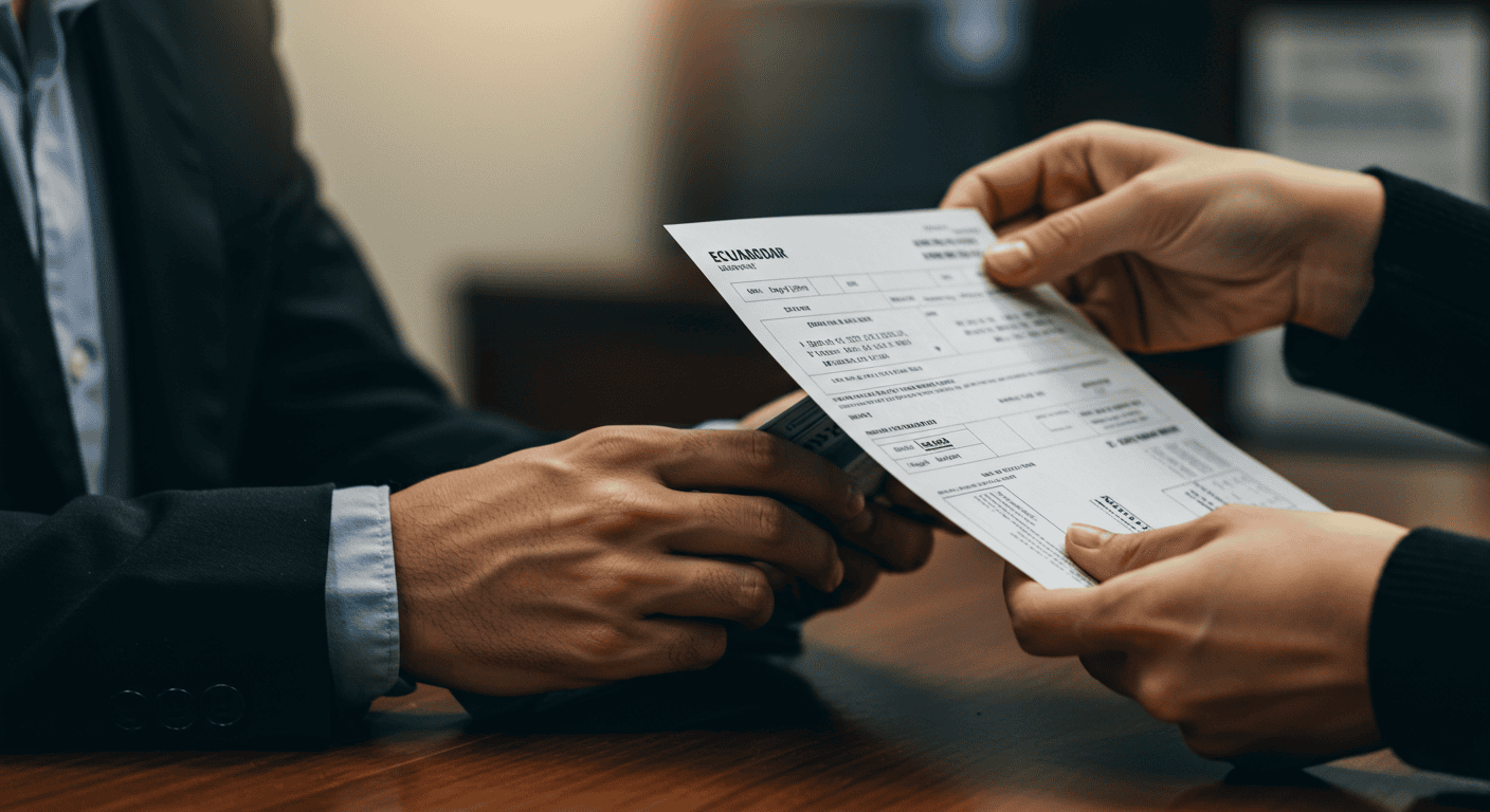 Expat opening a bank account in Ecuador with documents